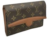 portefeuille Louis Vuitton marron et beige clair
