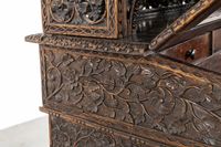 Bureau Davenport anglo-indien en bois richement sculpté, ave… (photo 6)