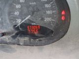 a close up of a speedometer on the dashboard of a car