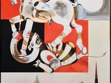 a picture of a painting of a man riding a horse