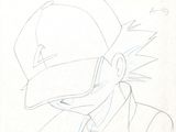 drawing of a man in a baseball cap and a suit and tie