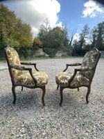 Paire de fauteuils en hêtre, dossiers "à la reine", garnitur… (photo 4)