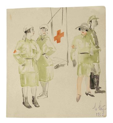 IRINA STENBERG (1905–1985) Red Cross