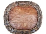 an image of a wooden plate with a decorative design on it