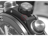 a black and white photo of a close up of a camera