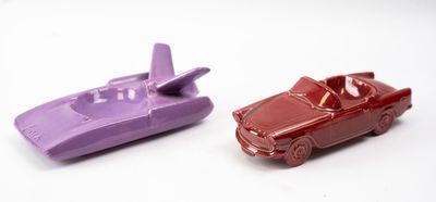 POL CHAMBOST, pour Simca, Cendrier Aronde, faiënce, H : 6,5 …