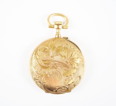une image d'une montre à gousset en or sur fond blanc