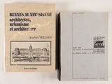 un vieux livre avec une image d'un bâtiment et une image d'un bâtiment
