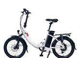 une image représentant un vélo électrique blanc et noir sur fond blanc