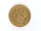 an image of a gold coin on a white surface