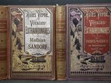 an old book with a picture of a woman and a man on it
