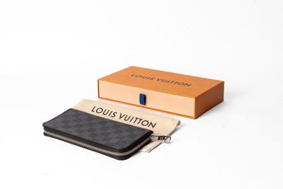 portefeuille Louis Vuitton noir et gris