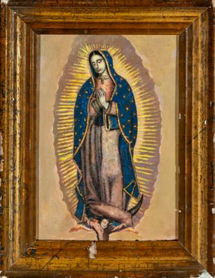 une image représentant un tableau de la Vierge de Guadalupe
