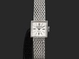 cartier an 18ct white gold and diamond set wristwatch