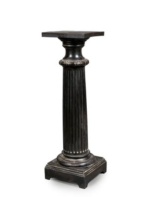 an image of a black pedestal on a white background