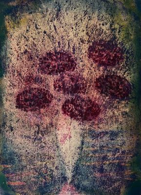 an image of a painting of a woman with flowers in her hair