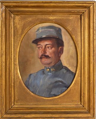 G. ROUSSELIN. Portrait d'un militaire