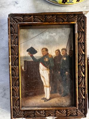 une photo d'un tableau représentant un homme tenant un chapeau