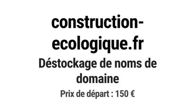 Nom de domaine construction-ecologique.