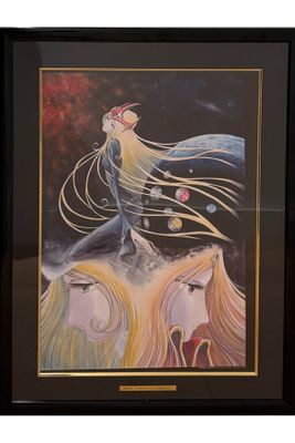 painting of a woman with long blonde hair and a man with long blonde hair and a woman with long blonde hair and a man with long blonde hair