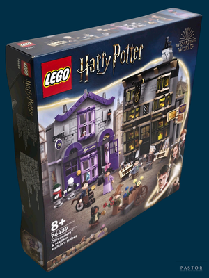 une boîte de Lego représentant la maison de Harry Potter