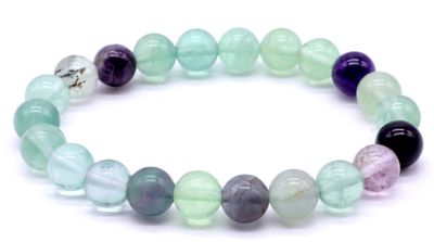 lot de 103 Bracelets "Énergie" en Fluorite Arc-en-Ciel - vendu dans le - Photo 1