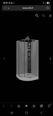 Lot de 2 parois quart de rond Serenity de 80 x 80 x 190cm ma…