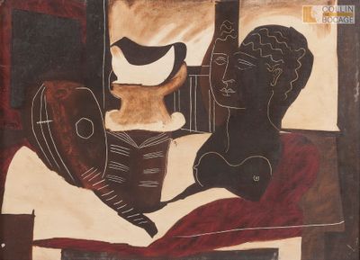 un tableau représentant un homme et une femme assis sur un lit