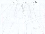 dessin représentant un plan d'un quartier de la ville, avec l'image d'un homme à cheval