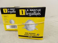 Lot de x3 boites de 5 demi-masques coqués FFP3 NR D. (photo 2)