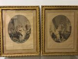 deux photos encadrées représentant un couple assis sur un canapé