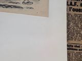 a picture of a newspaper with a drawing of a man holding a baseball bat