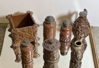 five different types of vases on the table