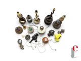 a lot of different types of electrical equipment on a white surface