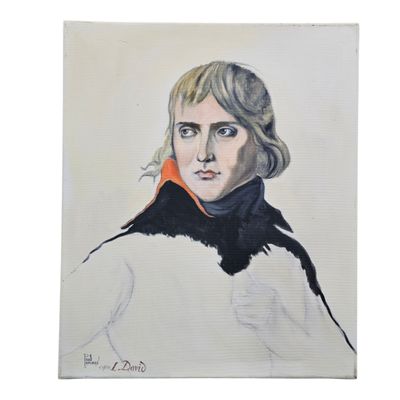 un tableau représentant un homme en chemise blanche et écharpe noire
