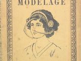 an old book with a picture of a woman in a hat