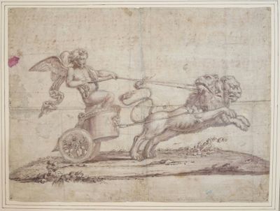 École florentine, XVIe siècle Le char de l’Amour, verso : ét… - Photo 1