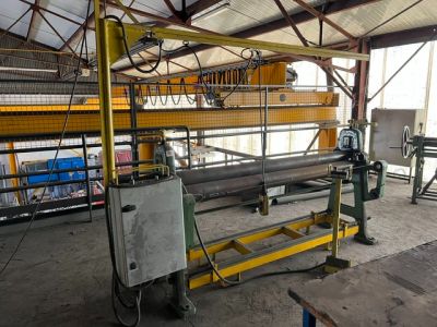 a machine that is working on a piece of metal