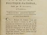 an old book with a black and white image on it