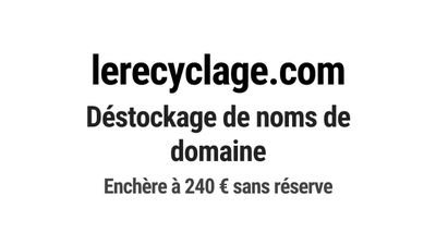 Nom de domaine lerecyclage.com.