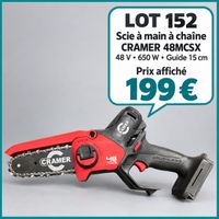 CRAMER. Scie à main 48 V 48MCSX, sans batterie