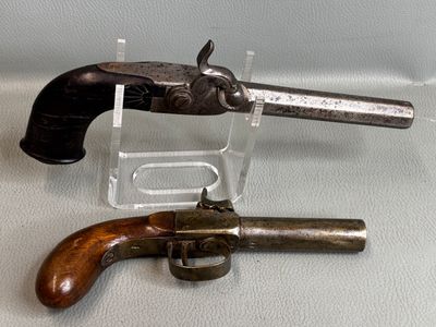 LOT de deux pistolets à canon à pans - Photo 1