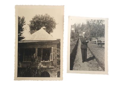 deux vieilles photos en noir et blanc représentant un homme et une femme