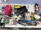 a table that has many different items on it