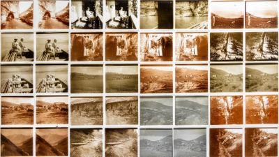 Ensemble de vingt plaques diapositives contenues dans une bo…