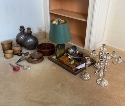 many items that are on the floor in the room