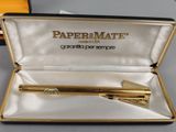 gold plated paper mate fountain pen in presentation case