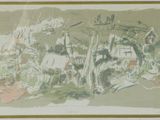 an image of a painting of a group of people in a field