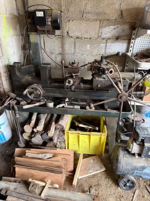 a picture of a room with a bunch of tools