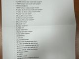 a piece of paper that has a list of items on it